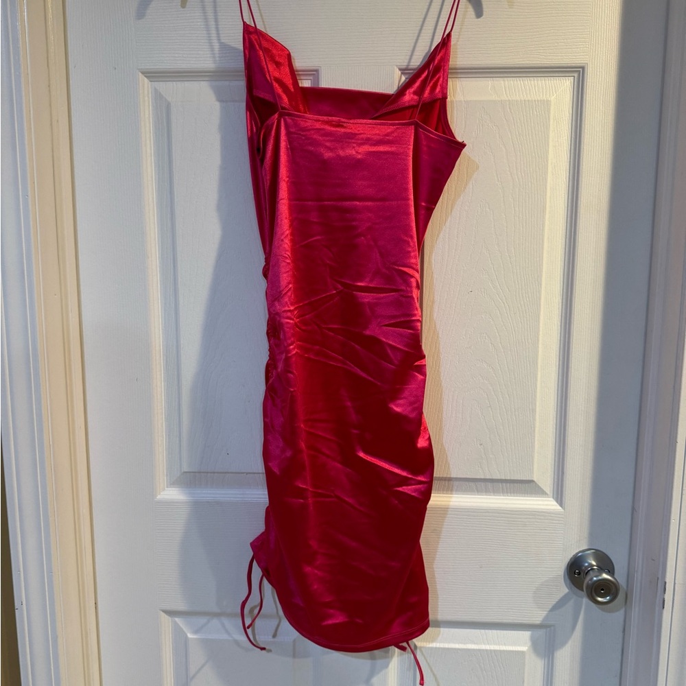 Satin Red Dress, NWT
